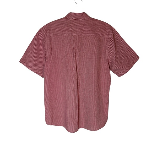 Cutter & Buck Red Checked Short Sleeve Casual Shirt Sz L - Picture 3 of 7